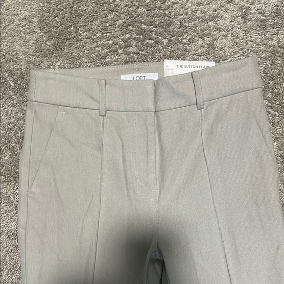 LOFT The Sutton Flare Tan Dress Pants Slacks - Picture 5 of 7